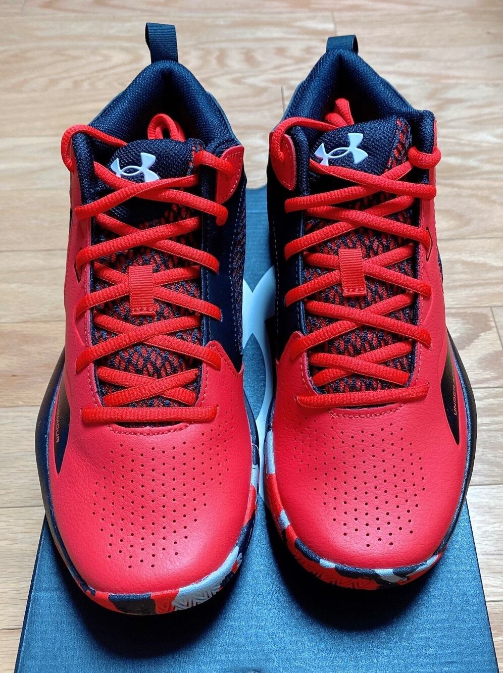 NWT Under Armour Lockdown 5 Red Black Basketball Shoes Mens 7 Womens 8.5